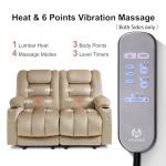 MCombo 55.9" Electric Loveseat Recliner with USB