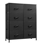 Tall Fabric Dresser with 8 Drawers - Charcoal Black