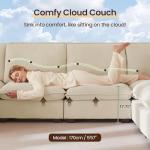 HALLYBEE Modular Cloud Couch with Reversible Chaise