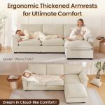 HALLYBEE Modular Cloud Couch with Reversible Chaise