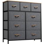 YITAHOME 9-Drawer Fabric Dresser in Dark Grey