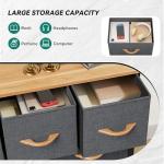 YITAHOME 9-Drawer Fabric Dresser in Dark Grey