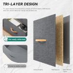 YITAHOME 9-Drawer Fabric Dresser in Dark Grey