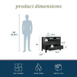 Her Majesty Black 2 Drawer Nightstand by Novogratz