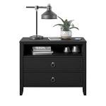 Her Majesty Black 2 Drawer Nightstand by Novogratz