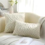Cozy Beige Faux Fur Cushion Covers - 45x45 cm