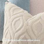 Cozy Beige Faux Fur Cushion Covers - 45x45 cm