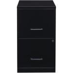 Black Metal 2 Drawer File Cabinet