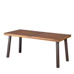 Acacia Wood Dining Table, Natural Stained
