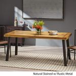 Acacia Wood Dining Table, Natural Stained