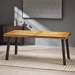 Acacia Wood Dining Table, Natural Stained