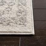 Ivory & Silver Distressed Area Rug 8' x 10