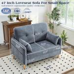 Hanherry 47” Chenille Loveseat Sofa for Small Spaces