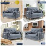 Hanherry 47” Chenille Loveseat Sofa for Small Spaces