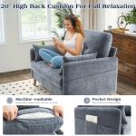 Hanherry 47” Chenille Loveseat Sofa for Small Spaces