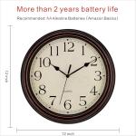 Foxtop Retro Silent Quartz Wall Clock - 12 Inch