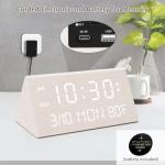 Kogonee Wooden Alarm Clock with Dimmer and Snooze
