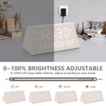 Kogonee Wooden Alarm Clock with Dimmer and Snooze