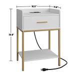 Masupu Nightstand with Charging Station and Storage