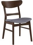 Idalia Dining Chairs, 2-Pcs Set, Dark Grey/Walnut