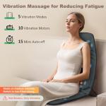 Vibration Back Massager Pad with Heat & Motors