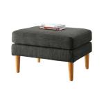 Marlow Mid Century Gray Fabric Ottoman
