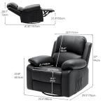 Oversized Heat and Massage Rocker Recliner Chair