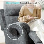 Gray Swivel Rocker Recliner Chair for Small Spaces