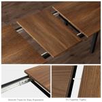 Extendable 5-Piece Walnut Dining Table Set