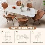 Set of 6 Modern Upholstered Dining Chairs