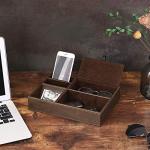 Mens Faux Leather Valet Tray and Organizer