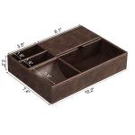 Mens Faux Leather Valet Tray and Organizer