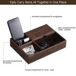Mens Faux Leather Valet Tray and Organizer