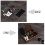 Mens Faux Leather Valet Tray and Organizer