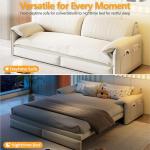 Beige 3-in-1 Convertible Futon Sofa Bed