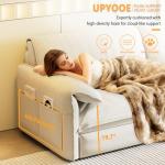 Beige 3-in-1 Convertible Futon Sofa Bed
