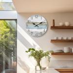 Rustic 8-Inch Silent Battery-Operated Wall Clock