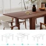 Expandable Wooden Dining Table for 6-8 People