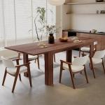 Expandable Wooden Dining Table for 6-8 People
