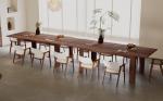 Expandable Wooden Dining Table for 6-8 People