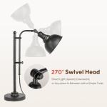 Adjustable Vintage Black Desk Lamp in Industrial Style