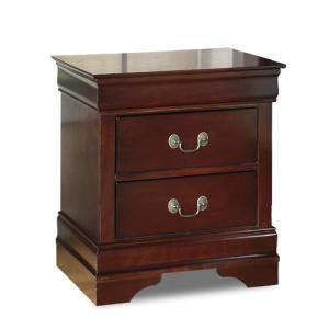 Alisdair Traditional 2 Drawer Nightstand, Dark Brown