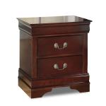 Alisdair Traditional 2 Drawer Nightstand, Dark Brown