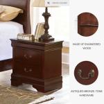 Alisdair Traditional 2 Drawer Nightstand, Dark Brown
