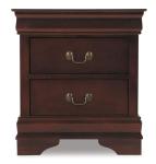 Alisdair Traditional 2 Drawer Nightstand, Dark Brown