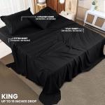 King Bed Sheets Set – 4 Piece, Black