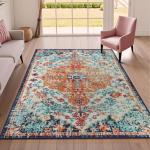 Bohemian Floral Medallion 4x6 Area Rug