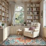 Bohemian Floral Medallion 4x6 Area Rug