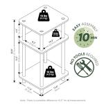 3-Tier Turn-N-Tube End Table Set, Columbia Walnut