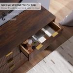 Modern 6-Drawer Fluted Dresser in Dark Walnut